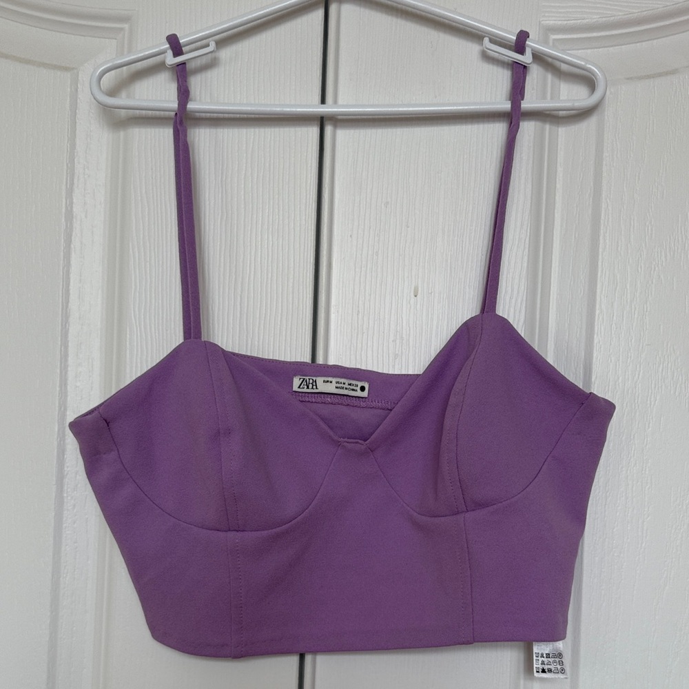 Zara Purple Crop Top